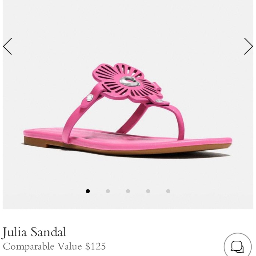 Coach Julia leather sandal